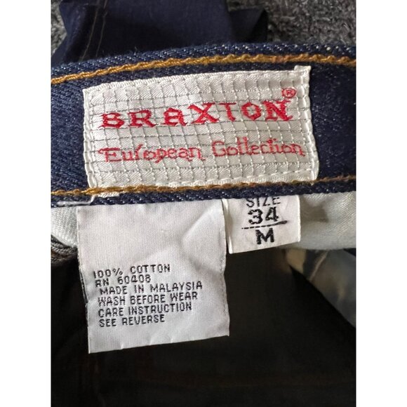 Vintage Braxton European Collection Blue Denim Jeans Size 34 L3 - Picture 4 of 4